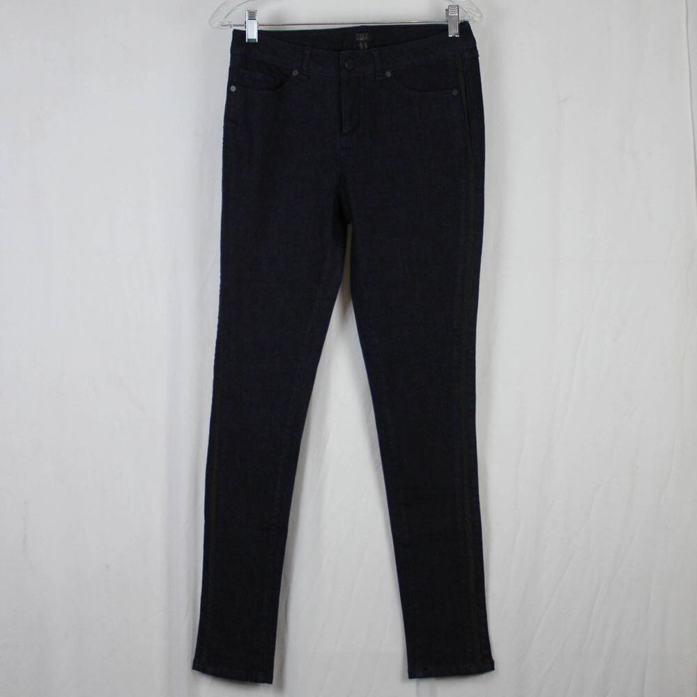 GILI Got It Love It Dark Wash Tuxedo Stripe Skinny Denim Jeans Size 6